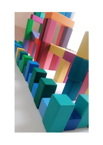 Ahşap Oyuncak Waldorf Oyuncak Piramit Küp Set
