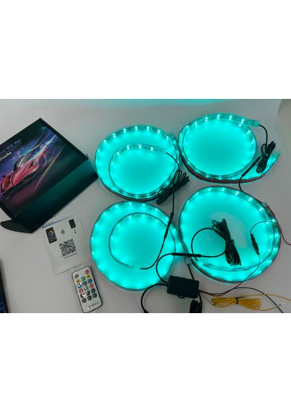 App Kontrollü Araç Altı Animasyonlu Kayar Colorfull Renkli LED - 120CM*90CM