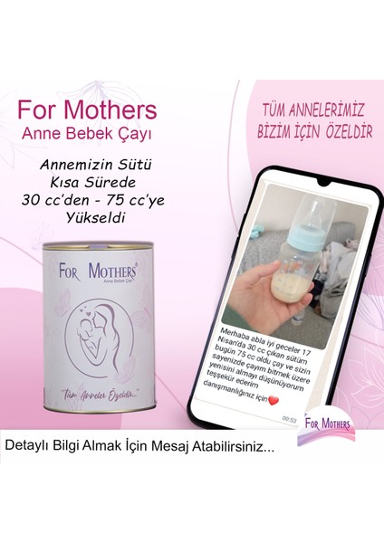 Emziren Anneler İçin Süt Arttırıcı Bitkisel Anne ve Bebek Çayı - Sade - İkili Paket 800 Gram fiyatları