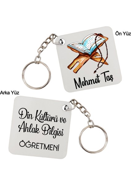 Din Kültürü Öğretmenine Öğretmenler Günü Hediyesi Isimli Kişiye Özel Anahtarlık fiyatları