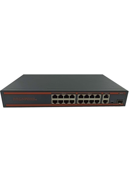 ND1PD1622LFGX 16 Port Poe+ 10/100 Mbps 2 Port 10/100/1000 Mbps Uplink 1 Port Sfp Switch