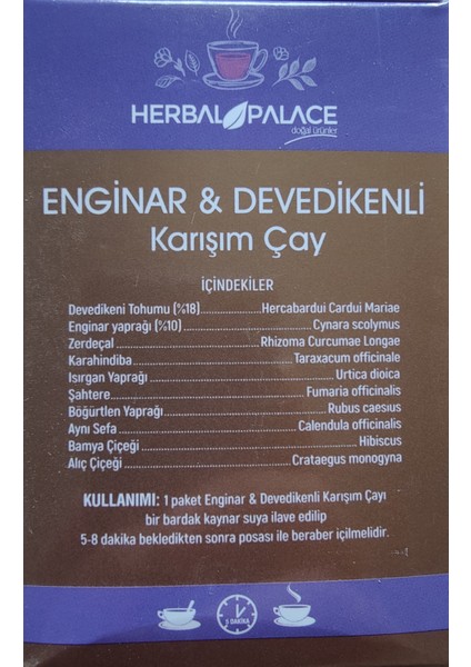 Enginar Devedikeni Ekstrat +Herbal Palace Enginar Devedikeni Karışım Çay Avantajlı Paket