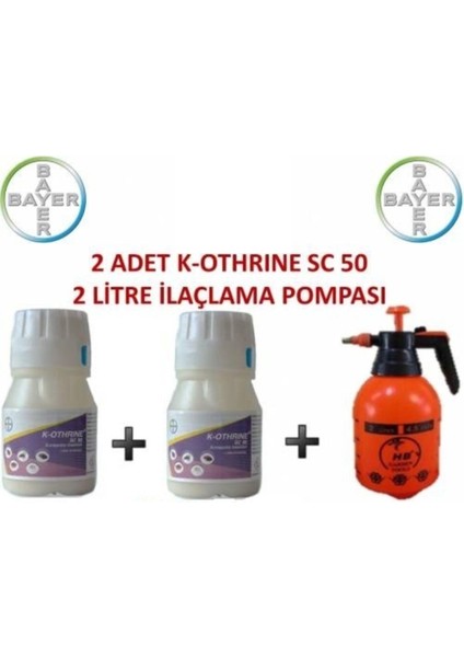 K-Othrine 2 Adet (Yeni Tarihli) 2   lt Ilaçlama Pompası