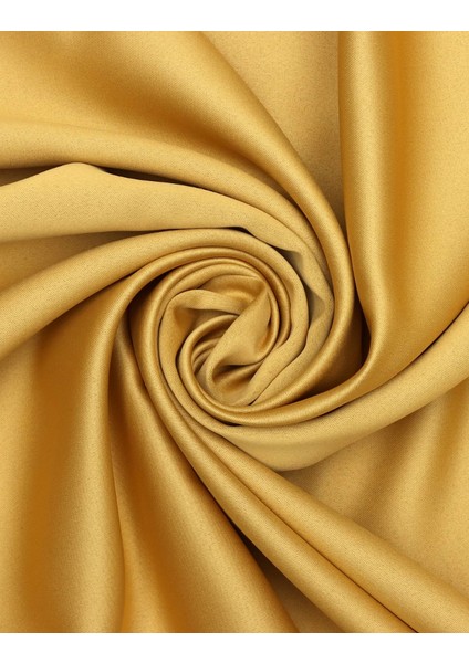 Lüx Saten Blackout Karartma Güneşlik Perde Düz Pilesiz - Sarı fırsatları