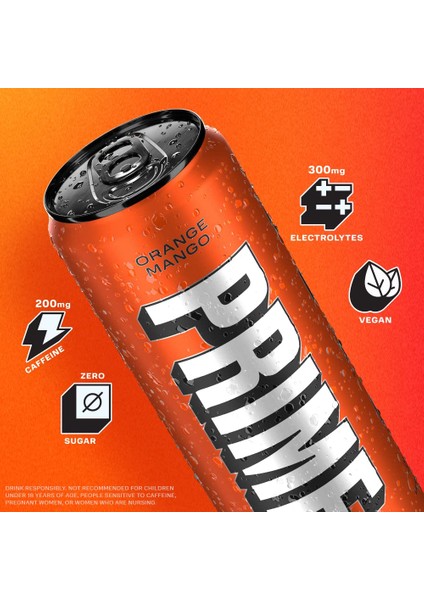 Energy Drinks Orange Mango Enerji Içeceği 355 ml