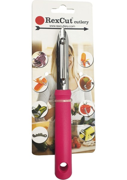 Oynar Başlı Kabak Patates Elma Salatalık Sebze Soyucu Fransız Malı Pembe