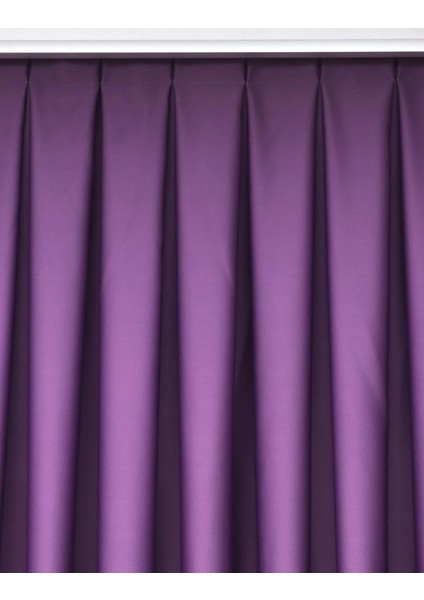 Lüx Saten Blackout Karartma Güneşlik Perde Düz Pilesiz - Mor fiyatları