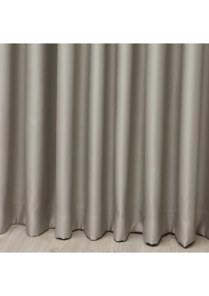 Lüx Saten Blackout Karartma Güneşlik Perde Düz Pilesiz - Numune Gri fırsatları