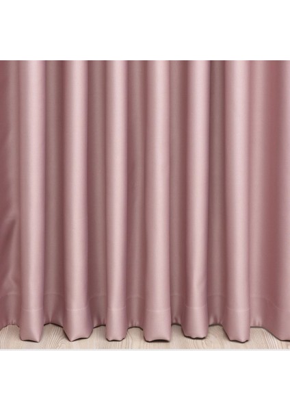 Lüx Saten Blackout Karartma Güneşlik Perde Düz Pilesiz - Pudra Pembe modelleri