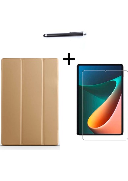 Xiaomi Redmi Pad 10,61 Inç Uyumlu Uyku Modlu Smart Tablet Kılıfı Ekran Koruyucu ve Kalem Seti