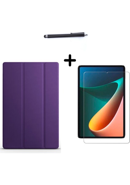 Xiaomi Redmi Pad 10,61 Inç Uyumlu Uyku Modlu Smart Tablet Kılıfı Ekran Koruyucu ve Kalem Seti