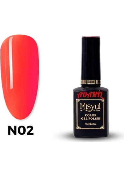 Misyul Neon Açık Kırmızı Kalıcı Oje N02