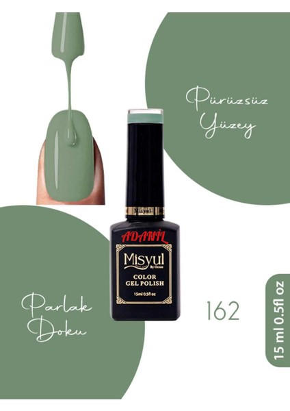 15 ml Misyul Profesyonel Kalıcı Oje MIS-162