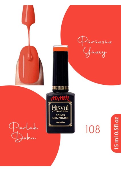 15 ml Misyul Profesyonel Kalıcı Oje MIS-108