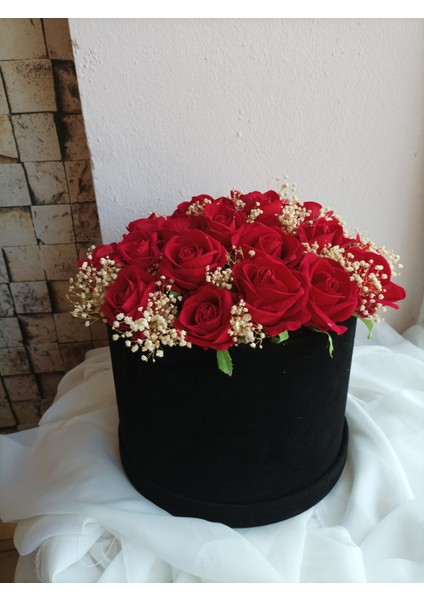 Battal Boy Siyah Kadife Kutuda Kız Isteme Çiçeği/kırmızı Gül Yapay Söz Çiçeği fiyatları
