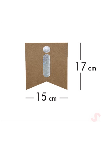 Iyiki Doğdun Kraft Karton Yazı, Gümüş Baskılı fırsatları