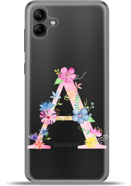 Samsung Galaxy A04 Kılıf Esnek Silikon Kamera Koruma Kişiye Özel Harfler Kai - A Harfi