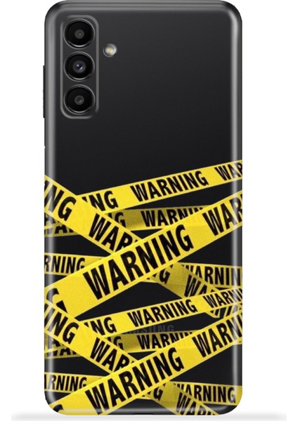 Samsung Galaxy A13 5g Kılıf Esnek Silikon Kamera Koruma 4K Desenli Özel Tasarım - Warning