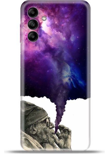 Samsung Galaxy A04S Kılıf Esnek Silikon Kamera Koruma 4K Desenli Özel Tasarım - Smoke