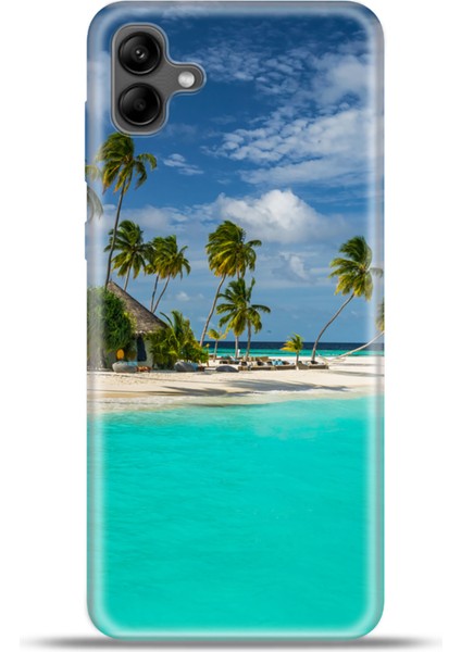 Samsung Galaxy A04 Kılıf Esnek Silikon Kamera Koruma 4K Desenli Özel Tasarım - Bora Bora