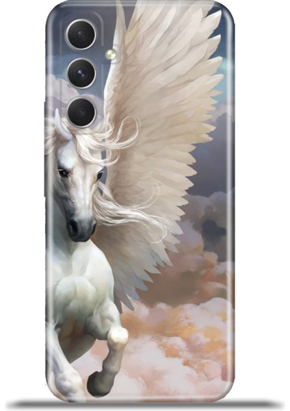 Samsung Galaxy A24 Kılıf Esnek Silikon Kamera Koruma 4K Desenli Özel Tasarım - Pegasus