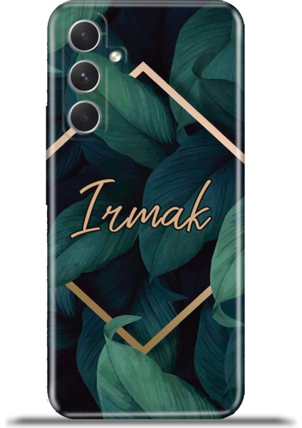 Samsung Galaxy A24 Kılıf Silikon Esnek Kamera Koruma Kişiye Özel Isim - 3D Yaprak