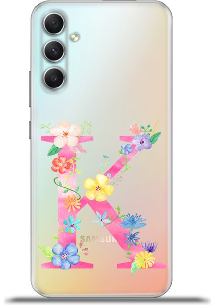 Samsung Galaxy A34 5g Kılıf Esnek Silikon Kamera Koruma Kişiye Özel Harfler Kai - K Harfi