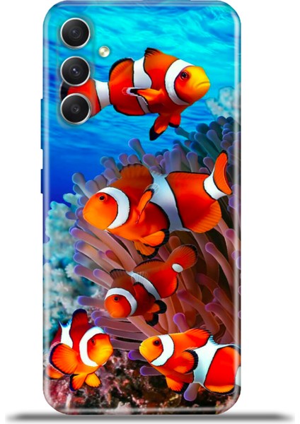 Samsung Galaxy A34 5g Kılıf Esnek Silikon Kamera Koruma 4K Desenli Özel Tasarım - Nemo Balik