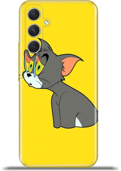 Samsung Galaxy A54 5g Kılıf Esnek Silikon Kamera Koruma 4K Desenli Özel Tasarım - Yorgun Tom