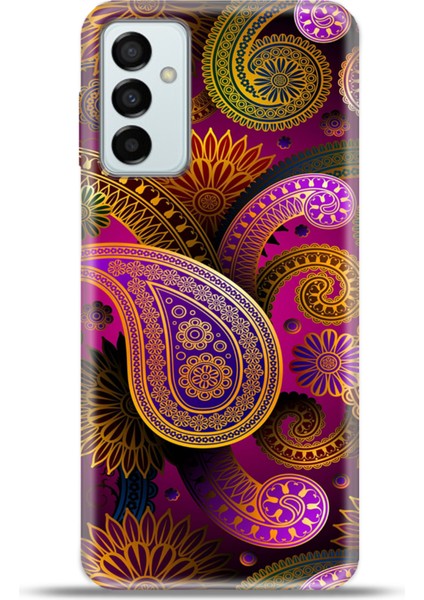 Samsung GALAXYM23 Kılıf Esnek Silikon Kamera Koruma 4K Desenli Özel Tasarım - Indian