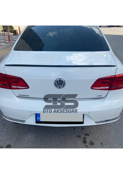 Volkswagen Passat B6 - B7 - B8 Type 2006 - 2020 Uyumlu Bagaj Üstü Spoiler Piano Black