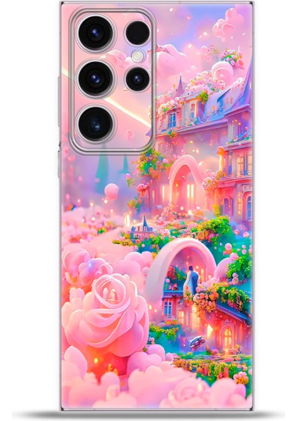 Samsung Galaxy S23 Ultra Kılıf Esnek Silikon Kamera Koruma 4K Desenli Özel Tasarım - Yeryüzü Cenneti
