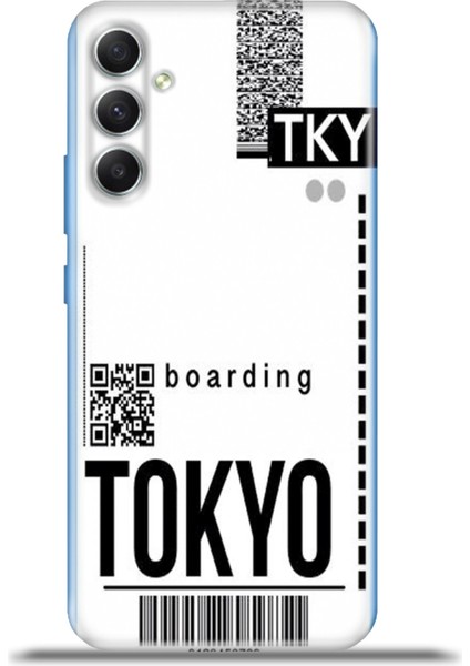 Samsung Galaxy A34 5g Kılıf Esnek Silikon Kamera Koruma 4K Desenli Özel Tasarım - Tokyo Bilet