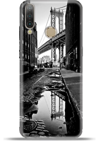 General Mobile Gm 10 Kılıf Esnek Silikon Kamera Koruma 4K Desenli Özel Tasarım - Manhattan Bridge