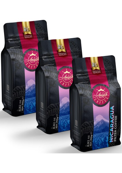Nikaragua Filtre Kahve 3 x 250 gr - 3'lü Paket