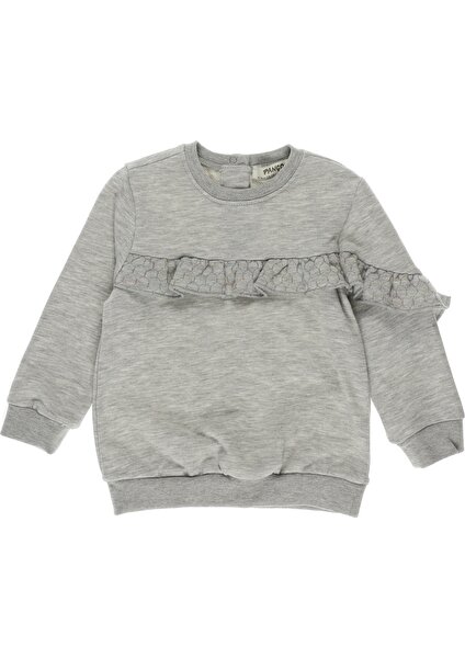 Kız Bebek Volan Detaylı Sweatshirt