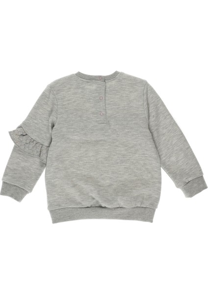 Kız Bebek Volan Detaylı Sweatshirt