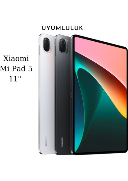 Xiaomi Mi Pad 5 11 Inç Uyumlu Uyku Modlu Smart Tablet Kılıfı Ekran Koruyucu ve Kalem Seti