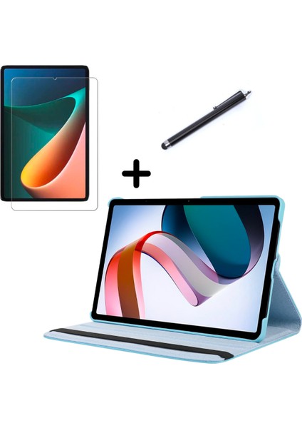 Xiaomi Mi Pad 5 11 Inç ile Uyumlu Tablet Kılıfı Ekran Koruyucu ve Kalem Seti