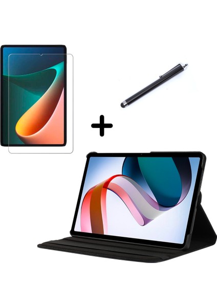 Xiaomi Mi Pad 5 11 Inç ile Uyumlu Tablet Kılıfı Ekran Koruyucu ve Kalem Seti