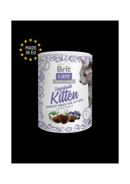Superfruits Hindistan Cevizli ve Yabanmersinli Kıtır Yavru Kedi Ödül Maması 100 gr