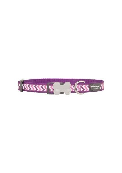 Reddingo Reflektörlü Ziggy Desenli Mor Boyun Tasması Xs 12MM / 20-32 cm