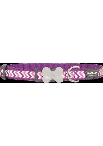 Reddingo Reflektörlü Ziggy Desenli Mor Boyun Tasması Xs 12MM / 20-32 cm