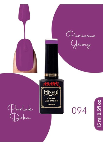 15 ml Misyul Profesyonel Kalıcı Oje MIS-094