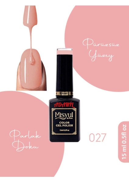 15 ml Misyul Profesyonel Kalıcı Oje MIS-027
