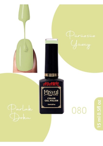 15 ml Misyul Profesyonel Kalıcı Oje MIS-080
