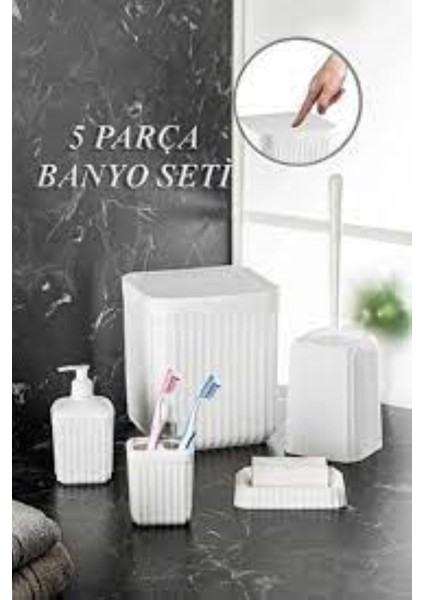 Banyo Seti 5 Parça Beyaz