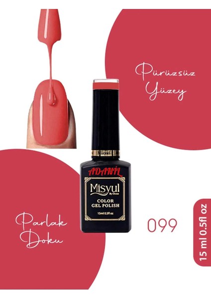 15 ml Misyul Profesyonel Kalıcı Oje MIS-099