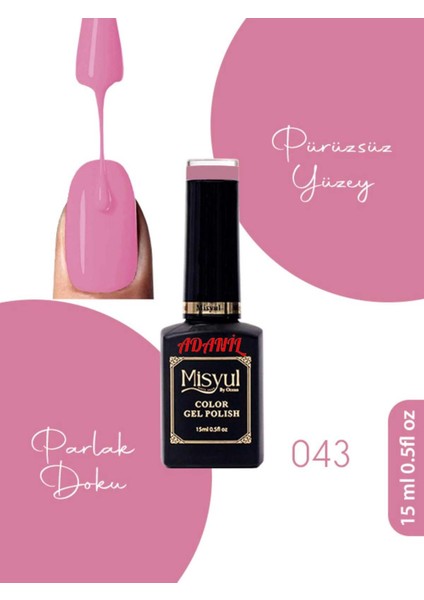 15 ml Misyul Profesyonel Kalıcı Oje MIS-043