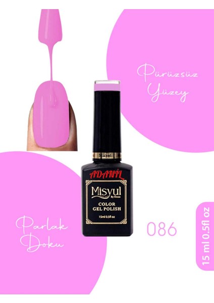15 ml Misyul Profesyonel Kalıcı Oje MIS-086